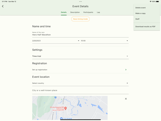 使用RaceTime管理赛事