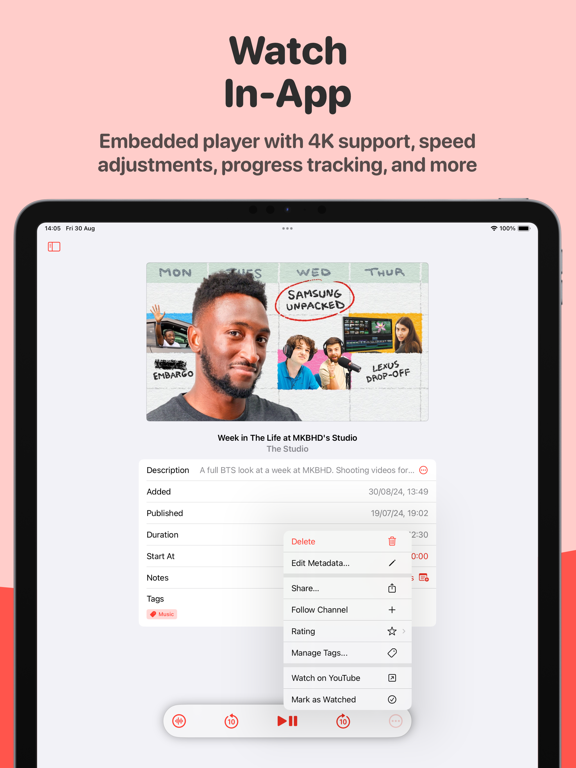 播放保存视频稍后观看