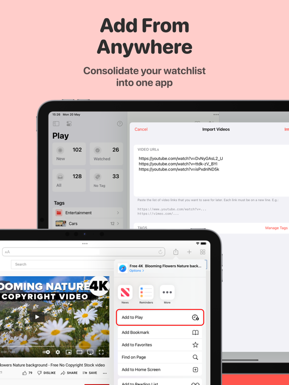 播放保存视频稍后观看