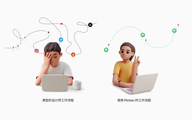 Pichon图案设计的图标