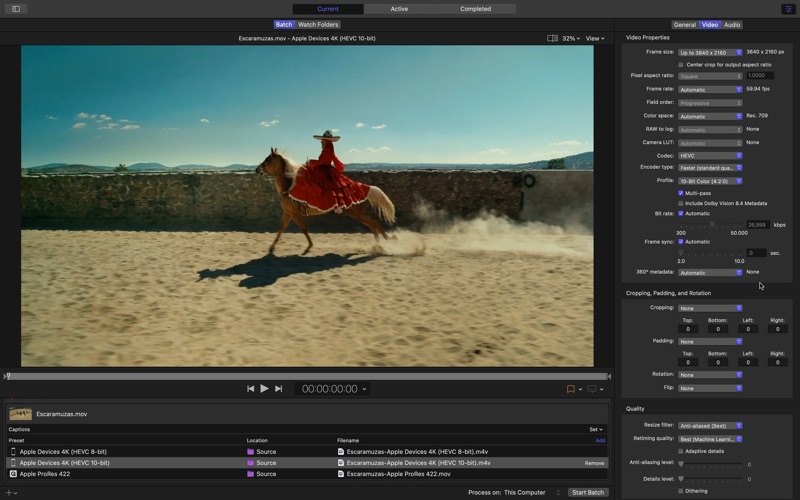 Compressor编码媒体