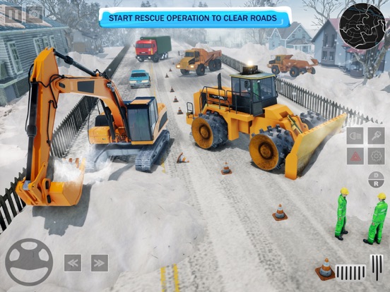 重型挖掘机雪犁模拟